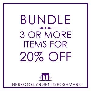 Bundle two or more items for 20% off!